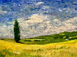 Buy Original Painting, Landscape, SKY ABOVE THE HILLS, Van Gogh Style 12x16” Schelp • 165.37£