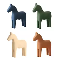 Buy Nordic Trojan Statue Figurine Art Crafts Home Decor Ornament Wood Horse For • 16.38£