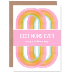 Buy Rainbow Paint Best Mums Ever Mothers Day Blank Greeting Card With Envelope • 4.42£