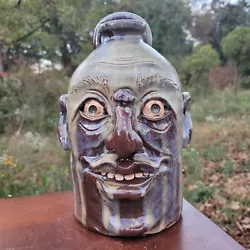 Buy Folk Art Pottery Face Jug By Savannah Craven | 10.5  X 6.5  • 115.70£