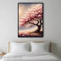 Buy Cherry Blossom Tree | Art Print | Digital Oil Painting Style | A4, A3 | • 15.99£