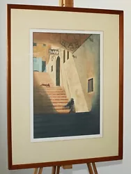 Buy C N TEATHER Original Watercolour Painting - Bar On A Stepped Continental Street • 145£