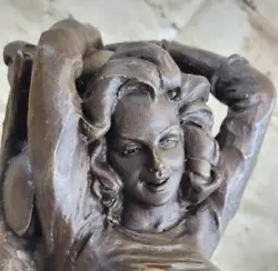 Buy Collectible Art Bronze Sculpture Signed Original Nude Girl Erotic Art Deco Hot N • 631.37£