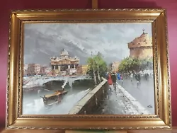 Buy Probably Venice Scene Painting On Canvas Signed Mappi ?? Dated 1998 See Descript • 49.99£
