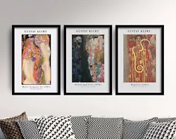 Buy Mortality And Death Paintings By Gustav Klimt, Set Of 3 Posters, Life Art Print • 199£