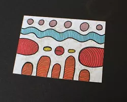Buy The Retro Line Abstract Original ACEO Art Card Mixed Media Mini Artwork • 2.49£