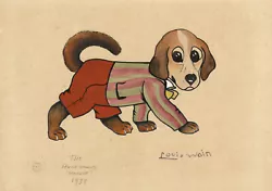 Buy After Louis Wain, The Huntsman's Mascot – Original 1938 Gouache Painting • 148£