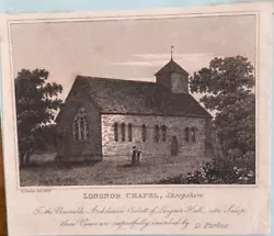 Buy Antique Print Longnor Chapel Shropshire 1828 Engraved By D Parkes • 4£