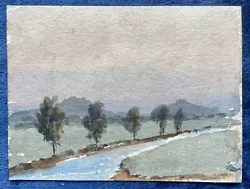 Buy Antique Miniature Watercolour Painting - River Scene, George Chance C.1880 • 4£