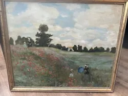 Buy Poppy Field Claude Monet Fine Oil Painting Reproduction Framed By Charles & Co • 99£