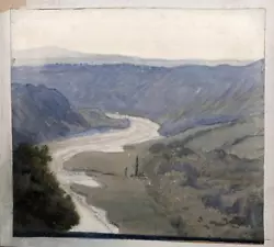 Buy Cedric J. Kennedy (1898-1968) Watercolour Painting The Wye Above Chepstow Wales • 150£