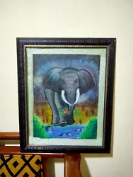 Buy Original Elephant Elefante Oil Pastel Al Oleo Wall Decor Decoracion Mural Wildli • 82.58£