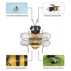 Buy Bee Wall Decor Metal Bright Colors Metal Bee Sculpture For Family Garden TPG • 23.63£