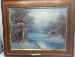 Buy Frozen Lake Johnson Original Oil On Board Painting Framed Signed By Artist • 30£