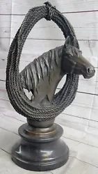 Buy Original Milo Gorgeous Bust Horse Head Bronze Sculpture Art Décor Figurine Sale • 394.31£