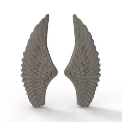 Buy Pair Angels Cherub Wings STL File 3D Model Relief For 3D Printer CNC Machine • 2.32£