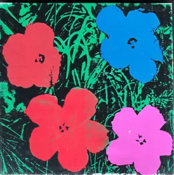 Buy Acrylic And Ink Silkscreen On Original Canvas From 1960s Signed ANDY WARHOL #1 • 1,499£