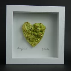 Buy Medium Luxury Framed Ceramic Heart Ocean Coral Reef Handmade Sculpture Pottery • 47£