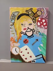 Buy Alice In Wonderland Gifts Lewis Carroll Acrylic Painting On Canvas • 29£