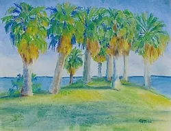 Buy  Local Palms  Original Pastel Painting RAMfish Artist Trees  • 116.74£