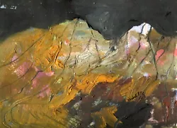 Buy Elizabetha Fox Fine Art, Original Oil Painting, Sunset Mountain • 19£