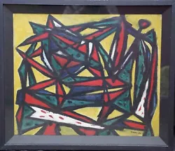 Buy William Gear Scottish Abstract Expressionist 1949 Art Oil Painting Cobra Paris • 24,000£