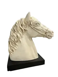 Buy Giannelli Style Equestrian Horse Head Plaster Resin Sculpture On Wood Base • 37.60£