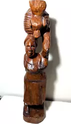 Buy Original Haitian Hand Carved Hard Wood Sculpture Figurine Of Street Seller 17  • 37.21£