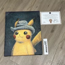 Buy Pikachu Inspired By Van Gogh Canvas 44.5cm X 37.2cm COA From Van Gogh Museum • 947.22£