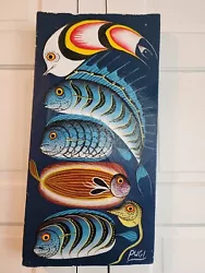 Buy Tinga Tinga Fish Painting On Cloth Signed Pugi • 15.71£