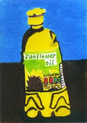 Buy Original Signed ACEO By Lucy Smith.  Sunflower Oil  Still Life • 4.99£