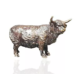 Buy Bronze Highland Cow Figure. Butler & Peach 2092. • 45£