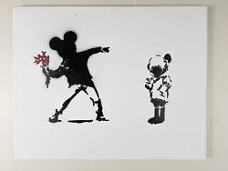 Buy Original NOT Banksy Mr Brainwash Stencil Painting 20x16 Street Art Painting  • 33.07£