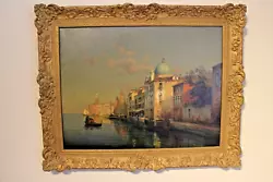 Buy Antoine Bouvard  Original Signed Oil On Canvas Painting  Venice -Canal • 5,900£