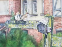 Buy Original Realism Art Sparrows By Devon Artist Sharon J Read Acrylic And Pencils • 85£