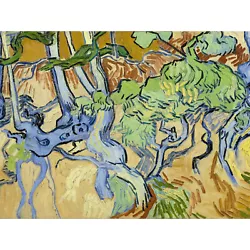 Buy Van Gogh Tree Roots Painting Huge Wall Art Poster Print • 18.49£