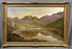 Buy Realistic Landscape Painting Of Mountain And Lake Scene • 2,756.23£