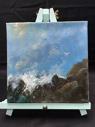 Buy Oil Painting’Hitting The Rocks’, Coastal Scene • 15£