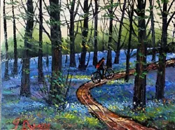 Buy JAMES DOWNIE  30x40cm  From Art Shed Original Oil  Bluebell Track • 35£