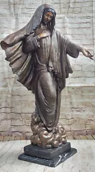Buy Marble Mother Virgin Mary Madonna Jesus Sculpture Statue Bronze Deco Colletor • 1,974.71£