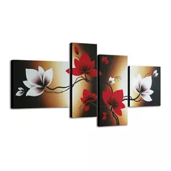 Buy Original Hand Painted Canvas Oil Painting Home Decor Wall Art Flowers Framed • 52.99£