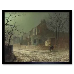 Buy John Atkinson Grimshaw Painting Yew Court Scalby 1870 12X16 Inch Framed Print • 10.99£