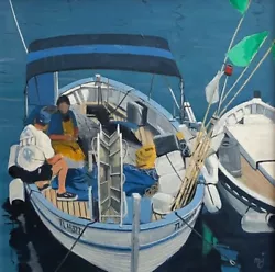 Buy Fishing Boats, Antibes By Mike Johnson, Framed • 135£