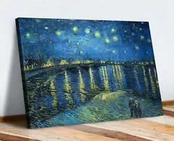 Buy Van Gogh Canvas Wall Art Print Artwork  Picture Starry Night Over The Rhone • 17.99£