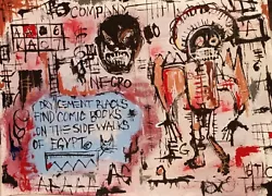 Buy Original Art Fits Basquiat 9x12 Oil And Acrylic On Heavy Paper • 379.48£