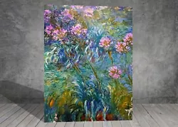 Buy Claude Monet Agapanthus Flowers CANVAS PAINTING ART PRINT WALL 1668 • 25.98£