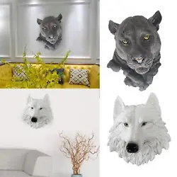 Buy Animial Head Wall Mounted Sculpture Wall Decor Resin Animal Pendant Decoration • 23.95£