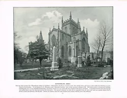 Buy Dunfermline Abbey Fife Scotland Antique Old Picture Print C1900 PS#130 • 5.99£