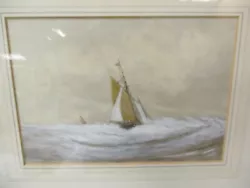 Buy Painting Yacht Original Gift Signed By Artist Dillingham On The Seas 33 X 25 Cm • 14.99£