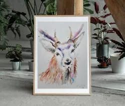 Buy Large Original Signed Watercolour Art Painting By Elle Smith Of A Stag • 45£